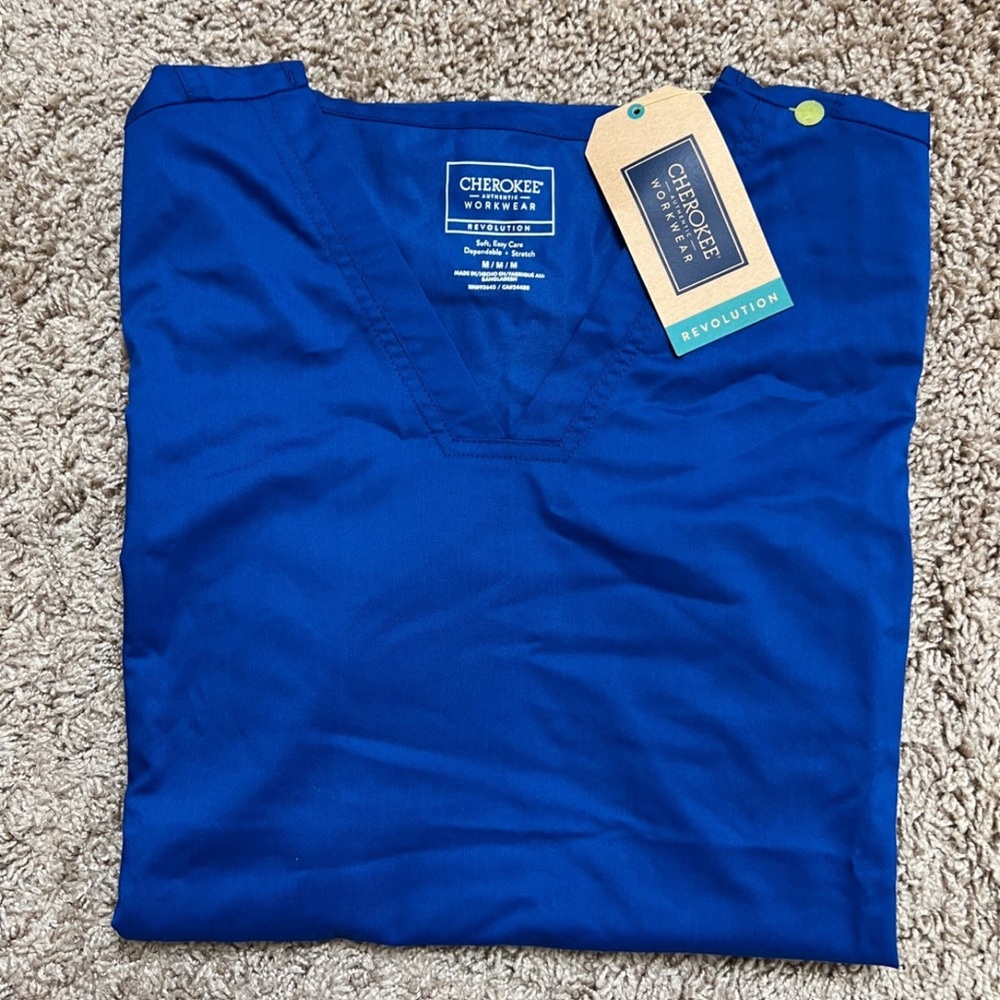 Royal Blue Scrub Top